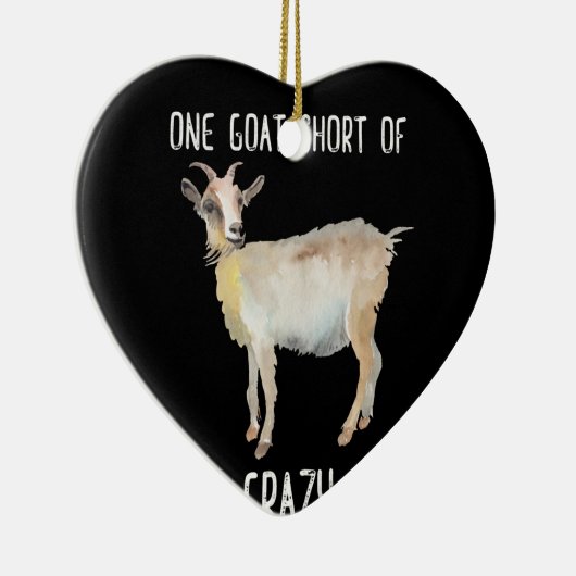 Een geit zonder gekke grappige geit keramisch ornament (Rechts)