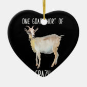 Een geit zonder gekke grappige geit keramisch ornament (Voorkant)