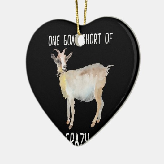 Een geit zonder gekke grappige geit keramisch ornament (Links)