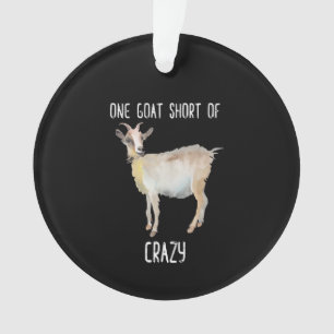 Een geit zonder gekke grappige geit ornament