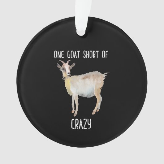 Een geit zonder gekke grappige geit ornament (voorkant)