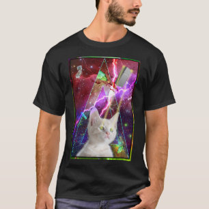 Een gek ruimtekat. t-shirt