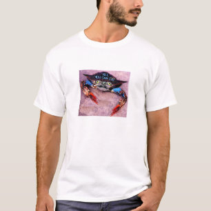 Een gekke blauw-klauw-krab. t-shirt