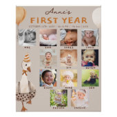 Een Gekke Gans 1e Verjaardag Foto Milestone Perfect Poster (Voorkant)