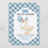 Een Gekke Gans 1e Verjaardag Kaart (Voorkant / Achterkant)