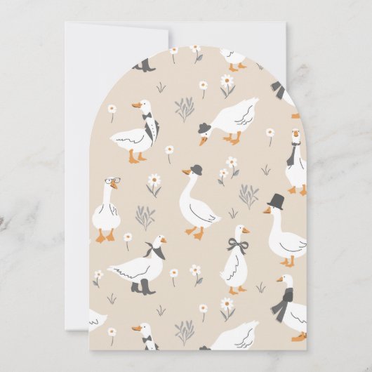 Een Gekke gans | 1e verjaardag Kaart (Achterkant)