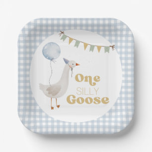 Een Gekke Gans 1e Verjaardag Papieren Bordje