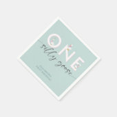 Een Gekke Gans 1e Verjaardag Schattige Servet (Hoek)