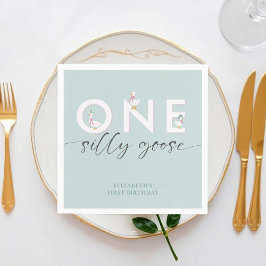 Een Gekke Gans 1e Verjaardag Schattige Servet