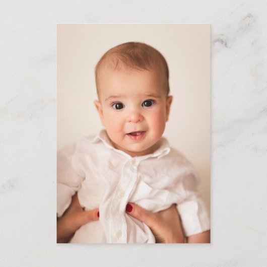 Een Gekke Gans 1e Verjaardagsfeest Bedankkaart (Achterkant)