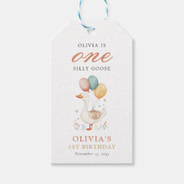 Een Gekke Gans 1e Verjaardagsfeest Cadeaulabel