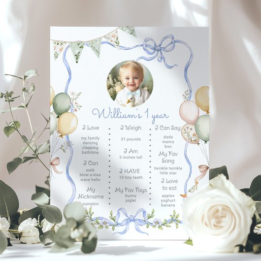 Een Gekke Gans 1e Verjaardagsfeest foto Milestone Poster