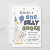 Een Gekke Gans 1e Verjaardagsfeest Lente Verjaarda Kaart (Voorkant)