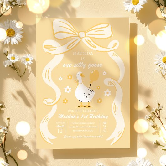 Een Gekke Gans 1e Verjaardagsfeest Lente Verjaarda Kaart