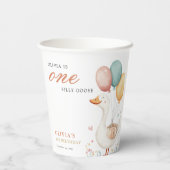 Een Gekke Gans 1e Verjaardagsfeest Papieren Bekers (Achterkant)