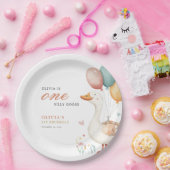 Een Gekke Gans 1e Verjaardagsfeest Papieren Bordje (Feest)