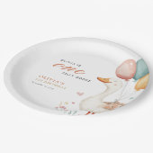 Een Gekke Gans 1e Verjaardagsfeest Papieren Bordje (Gekanteld)