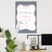 Een Gekke Gans 1e Verjaardagsfeest Welcom Poster (Thuiskantoor)