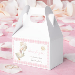 EEN Gekke Gans, Ballonnen, Retro Gingham Bedankdoosjes