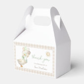 EEN Gekke Gans, Ballonnen, Retro Gingham gunstbox Bedankdoosjes (Voorkant Zijde)