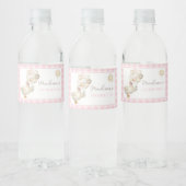 EEN Gekke Gans, Ballonnen, Retro Gingham Waterfles Etiket (Flessen)