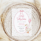 Een Gekke Gans  Bloemmeisje 1e verjaardag Kaart