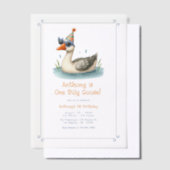 Een Gekke gans doorschijnend eerste verjaardagsfee Vellum Uitnodigingen (Offset)