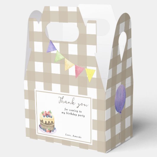 Een Gekke gans Eerste verjaardag Bedankt Bedankdoosjes (Geopend)