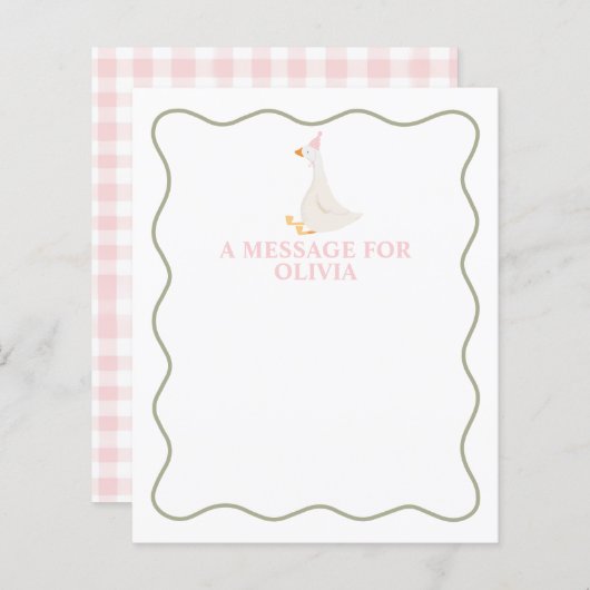 Een Gekke Gans Eerste Verjaardag Time Capsule (Voorkant / Achterkant)