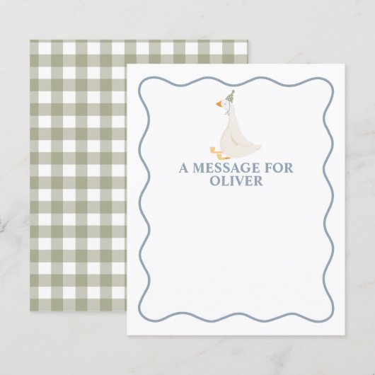 Een Gekke Gans Eerste Verjaardag Time Capsule (Voorkant / Achterkant)