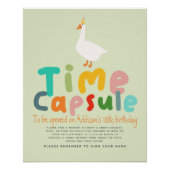 Een Gekke Gans Eerste Verjaardag Time Capsule Sign Perfect Poster (Voorkant)