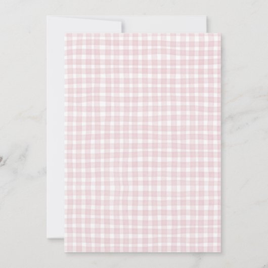 Een Gekke Gans Eerste Verjaardag Uitnodiging Roze (Achterkant)