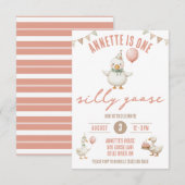 Een Gekke gans, eerste verjaardagsfeestje Kaart (Voorkant / Achterkant)