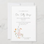 Een Gekke Gans Fest Verjaardagsminimalisme Сklassi Kaart (Voorkant)