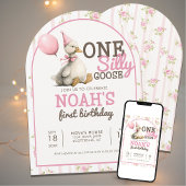 Een Gekke Gans Gepersonaliseerde 1e Verjaardagsboo Kaart