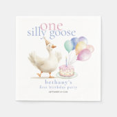 Een Gekke Gans Naam Datum 1e Verjaardag Servet (Voorkant)