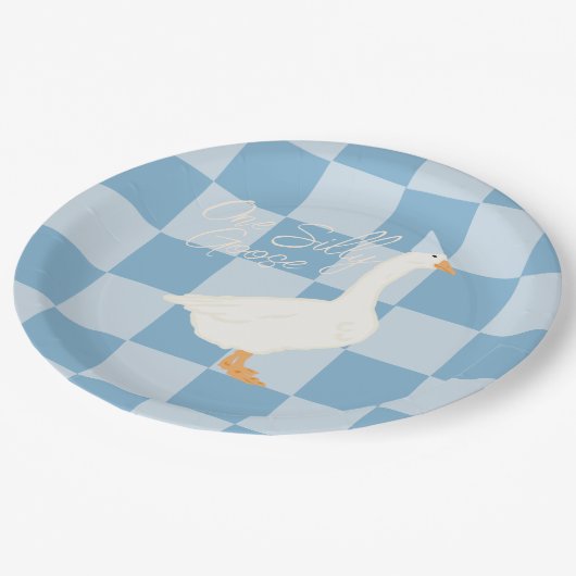 Een Gekke gans Papieren Bordje (Gekanteld)