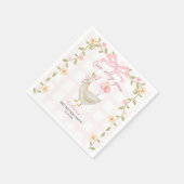 Een Gekke Gans  Roze Eend 1e Verjaardag Servet (Hoek)