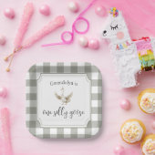 EEN Gekke Gans Schattige Kind 1e Verjaardag Party Papieren Bordje (Feest)