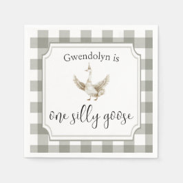 EEN Gekke Gans Schattige Kind 1e Verjaardag Party Servet