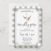 "Een Gekke gans" Schattigee picknick eerste verjaa Kaart (Voorkant)