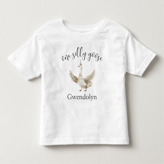 "Een Gekke gans" Schattigee picknick eerste verjaa Kinder Shirts (Voorkant)
