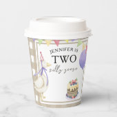 Een Gekke gans twee verjaardagsfeestje Papieren Bekers (Voorkant)