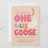 Een Gekke Gans Verjaardag Uitnodigen, Gekke Gans 1 Kaart (Voorkant)