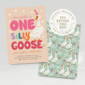 Een Gekke Gans Verjaardag Uitnodigen, Gekke Gans 1 Kaart