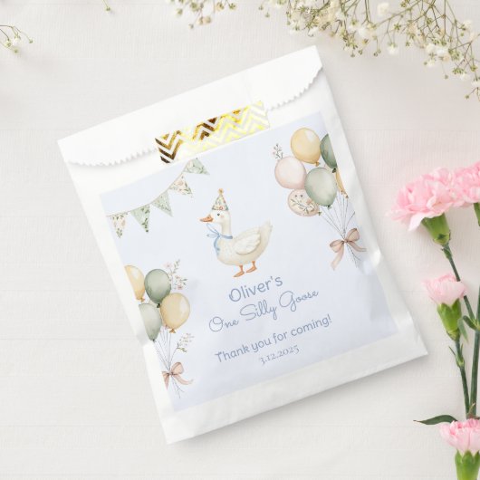 Een Gekke ganzenjongen 1e verjaardag Bedankzakje (Gezegeld)