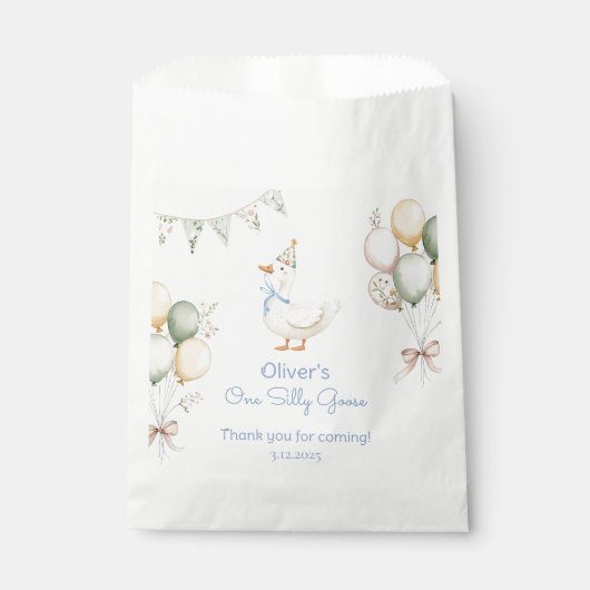 Een Gekke ganzenjongen 1e verjaardag Bedankzakje (Voorkant)