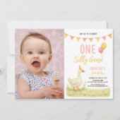 Een Gekke ganzenmeisje eerste verjaardag Kaart (Voorkant)