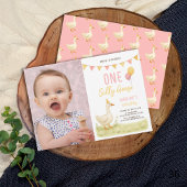 Een Gekke ganzenmeisje eerste verjaardag Kaart