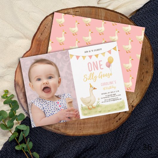 Een Gekke ganzenmeisje eerste verjaardag Kaart